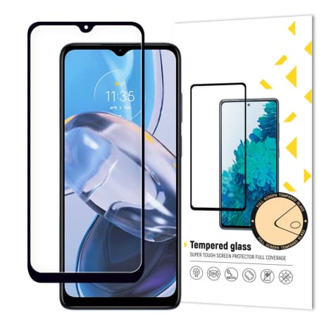 MG Full Glue ochranné sklo na Motorola Moto E22 / E22i, čierne 1