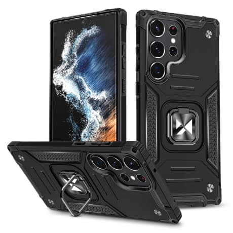 MG Ring Armor kryt na Samsung Galaxy S23 Ultra, čierny 1