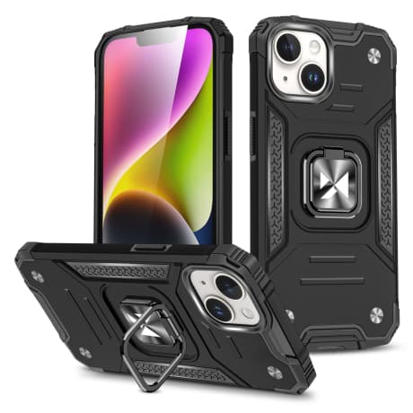 MG Ring Armor kryt na iPhone 15 Plus, čierny 1