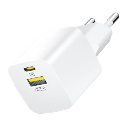 MG WWCEAC GaN sieťová nabíjačka USB / USB-C 33W, biela 1