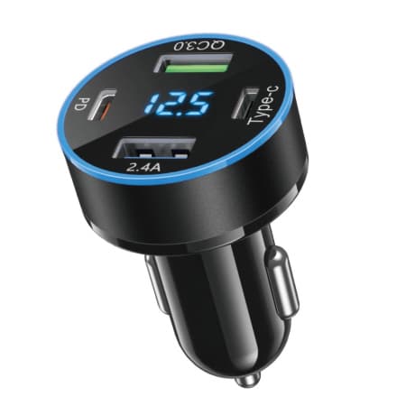 MG Four Port autonabíjačka 2x USB-C / 2x USB 50W, čierna 1