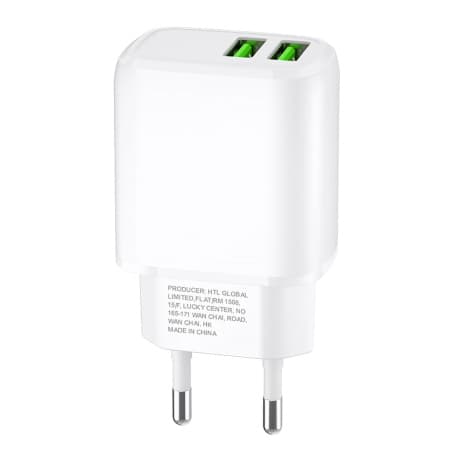 MG CUWCW sieťová nabíjačka 2x USB 30W 2.4A, biela 1
