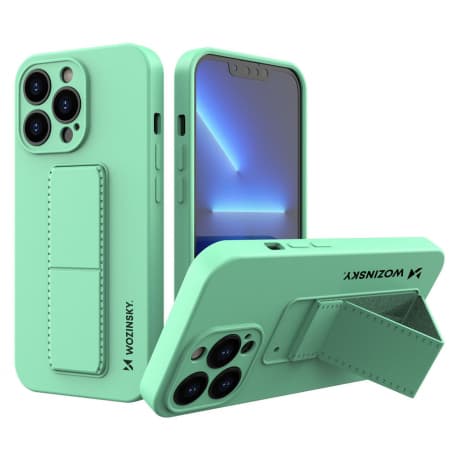 MG Kickstand silikónový kryt na iPhone 13 Pro Max mint 1