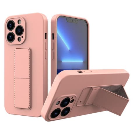 MG Kickstand silikónový kryt na iPhone 13 Pro, ružový 1