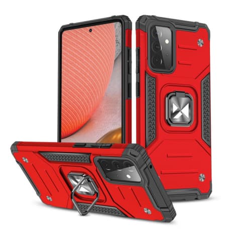 MG Ring Armor plastový kryt na Samsung Galaxy A72 4G, červený 1