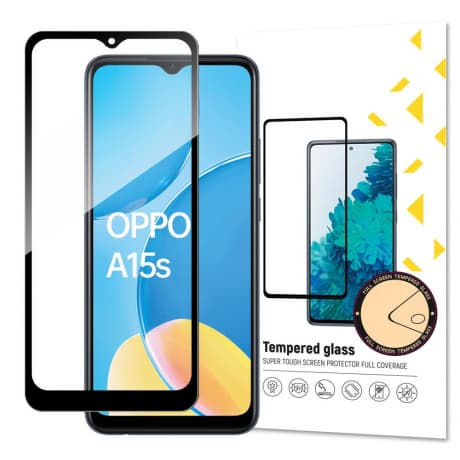 MG Full Glue Super Tough ochranné sklo na Oppo A15s / A15, čierne 1