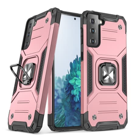 MG Ring Armor plastový kryt na Samsung Galaxy S22 Plus, ružový 1