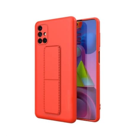 MG Kickstand silikónový kryt na Samsung Galaxy M51, červený 1