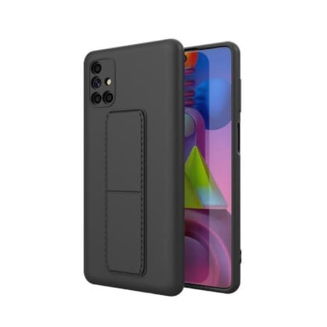 MG Kickstand silikónový kryt na Samsung Galaxy Note 20, čierny 1