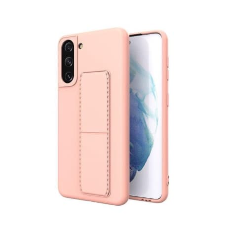 MG Kickstand silikónový kryt na Samsung Galaxy S21 Plus 5G, ružový 1