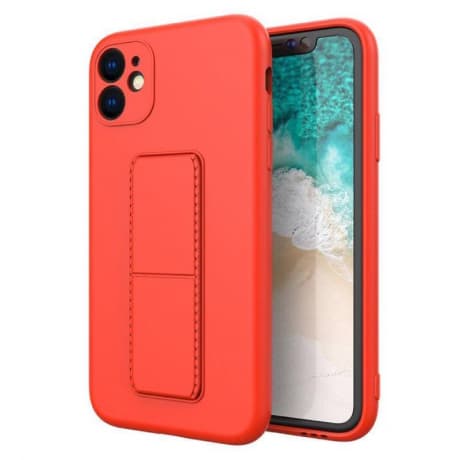 MG Kickstand silikónový kryt na Xiaomi 10X 4G / Note 9, červený 1