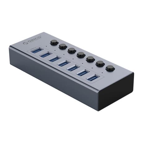 Orico BT2U3 Switch HUB adaptér 7x USB 3.0, šedý 1