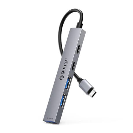 Orico YSB4-U2 HUB adaptér USB / USB-C - 2x USB2.0 / USB 3.0 / USB-C 2.0 / 1x USB-C, šedý 1