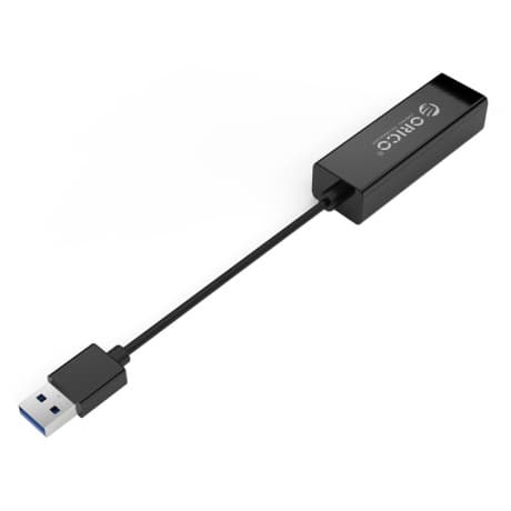 Orico UTJ-U3 externý sieťový adaptér USB 3.0 / RJ45, čierny 1