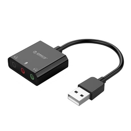 Orico SKT3 externá zvuková karta USB 2.0 / 3x 3.5mm jack, čierna 1