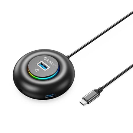Orico YXR4-C3 HUB adaptér USB-C - 3x USB 3.0 / 3.5mm jack 0.3m, čierny 1