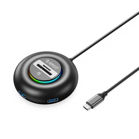 Orico YXR5-C3 HUB adaptér USB-C - 3x USB 3.0 / čítačka SD kariet 0.3m, čierny 1