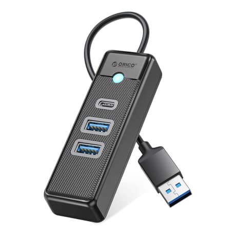 Orico PWC2U-U3 HUB adaptér USB - 2x USB 3.0 / USB-C 15cm, čierny