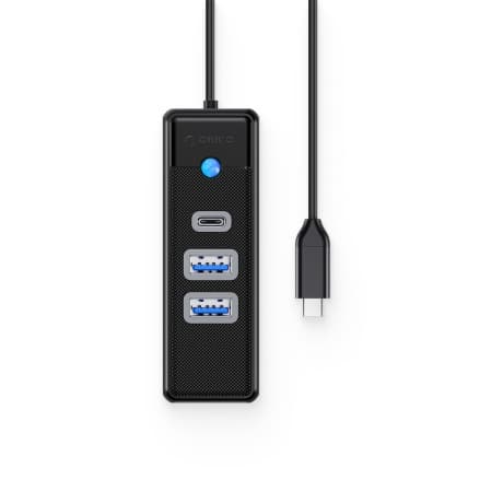 Orico PWC2U-C3 HUB adaptér USB-C - 2x USB 3.0 / USB-C 0.5m, čierny 1