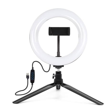 PULUZ Tripod stolné kruhové LED svetlo 7.9'', čierne (PKT3073B) 1