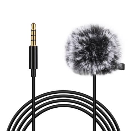 PULUZ PU424 Lavalier mikrofón s klipom 3.5mm mini jack, 1.5m, čierny (PU424) 1