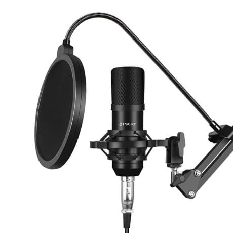 PULUZ PU612B kondenzátorový mikrofón so stojanom, čierny (PU612B) 1