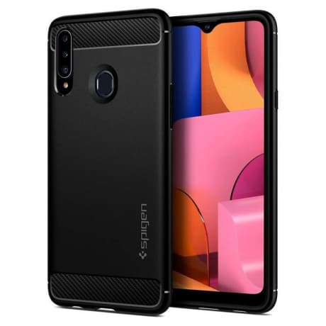 Spigen Rugged Armor silikónový kryt na Samsung Galaxy A20s, čierny (ACS00561) 1