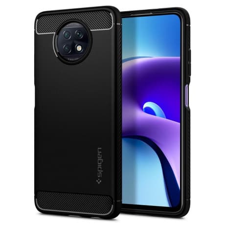 Spigen Rugged Armor silikónový kryt na Xiaomi Redmi Note 9T 5G, čierny (ACS02847) 1