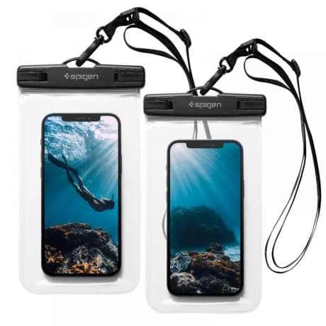 Spigen A601 vodotesné puzdro na mobil, 2-pack, priesvitné (AMP03098)