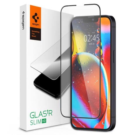 Spigen Glas.Tr Slim Full Cover ochranné sklo na iPhone 13 / 13 Pro, čierne (AGL03392) 1