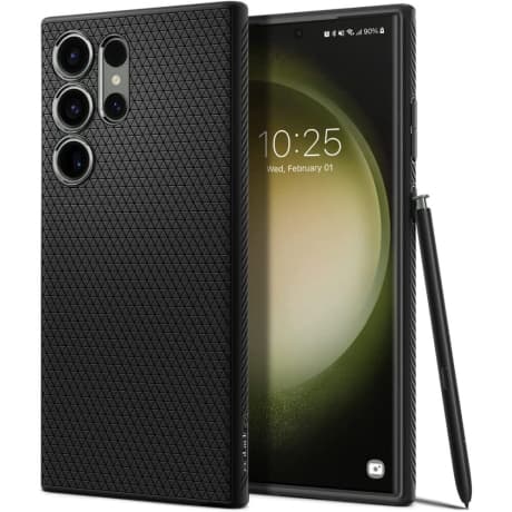 Spigen Liquid Air kryt na Samsung Galaxy S23 Ultra, čierny 1