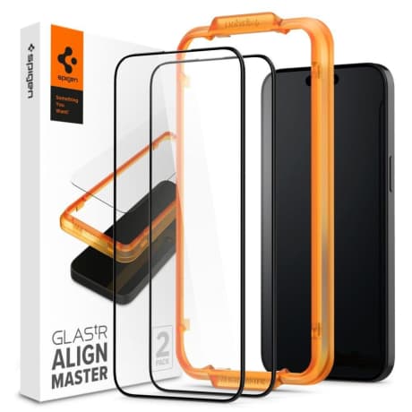 Spigen Glas.Tr Full Cover 2x ochranné sklo na iPhone 15 Pro Max, čierne (AGL06875) 1