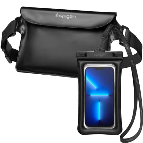 Spigen A621 vodotesná taška na mobil, čierna 1