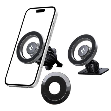 Spigen MFT13 Dashboard & Vent MagSafe držiak na mobil do auta, strieborný