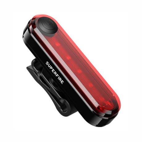 Superfire BTL01 svetlo na bicykel 230mAh, čierne/červené (BTL01) 1