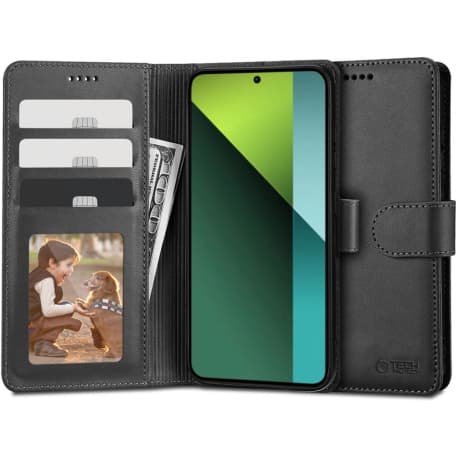 Tech-Protect Wallet knižkové puzdro na Xiaomi Redmi Note 13 Pro 5G / Poco X6 5G, čierne 1