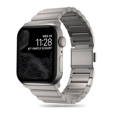 Tech-Protect Steel remienok na Apple Watch 44/45/49mm, titanium 1