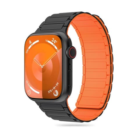 Tech-Protect Iconband Magnetic remienok na Apple Watch 44/45/49mm, black / orange 1