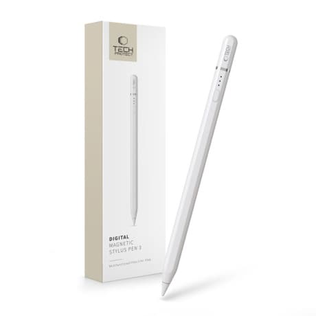 Tech-Protect Digital Magnetic Stylus pero na iPad, biele 1