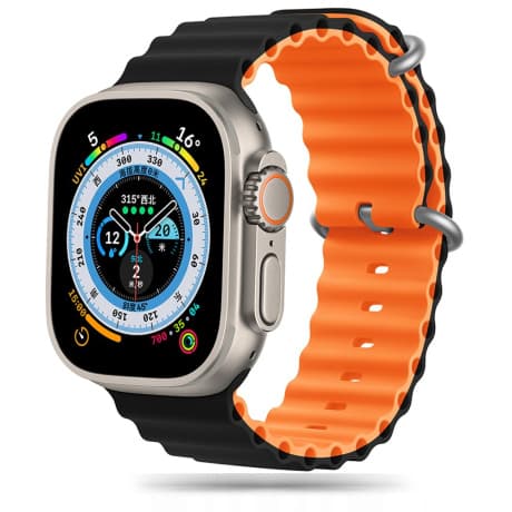 Tech-Protect Iconband Pro remienok na Apple Watch 44/45/49mm, black / orange 1