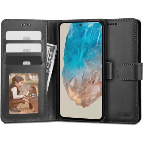 Tech-Protect Wallet knižkové puzdro na Samsung Galaxy M35 5G, čierne 1