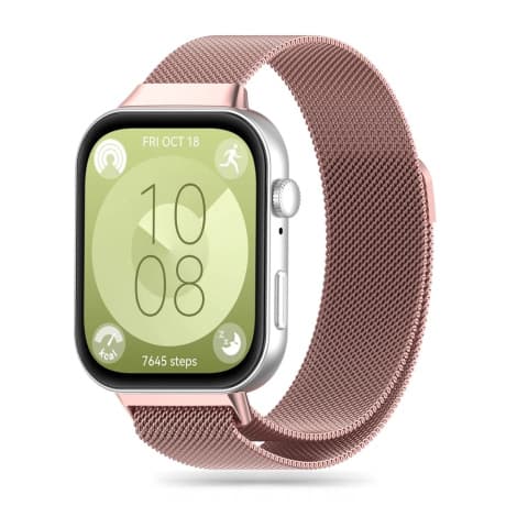 Tech-Protect Milanese remienok na Huawei Watch Fit 3 / 4 / 4 Pro, rose gold
