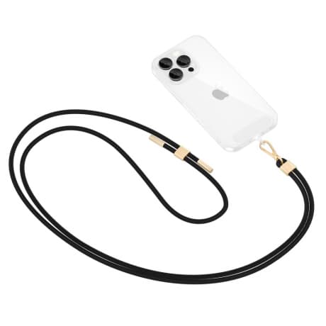 Tech-Protect Crossbody Strap šnúrka na mobil, čierna/zlatá 1