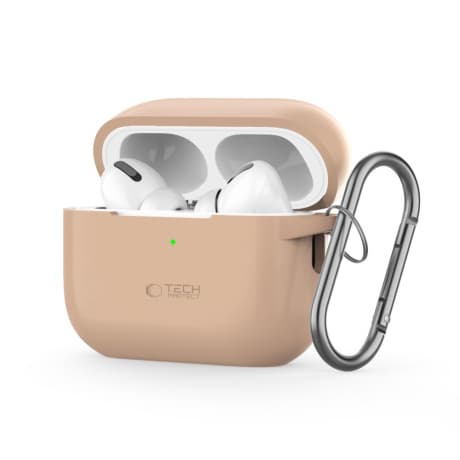 Tech-Protect Silicone Hook puzdro na Apple AirPods Pro 1 / 2, hnedé 1