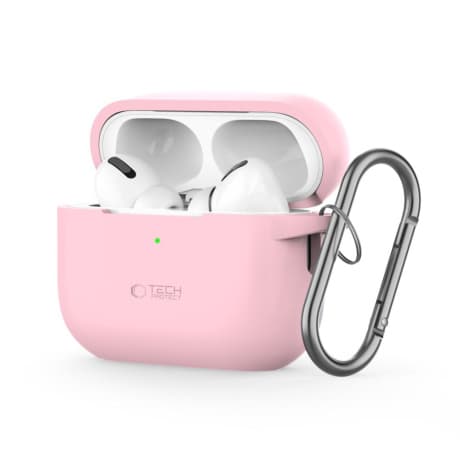 Tech-Protect Silicone Hook puzdro na Apple AirPods Pro 1 / 2, ružové 1