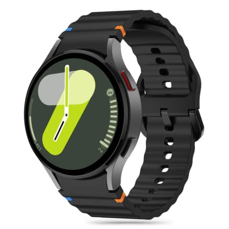 Tech-Protect Silicone Sport remienok na Samsung Galaxy Watch 4 / 5 / 5 Pro / 6 / 7 / FE, black 1