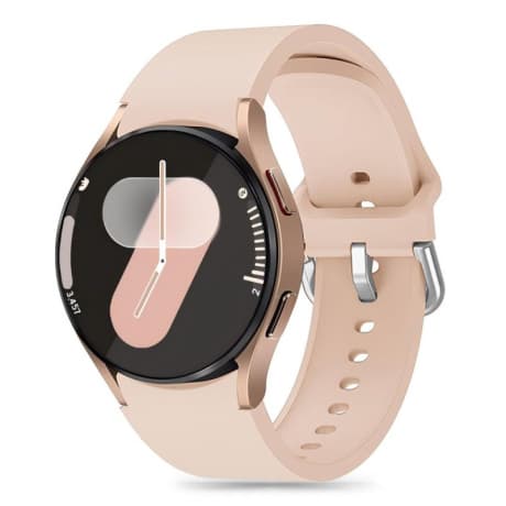 Tech-Protect Silicone remienok na Samsung Galaxy Watch 4 / 5 / 5 Pro / 6 / 7 / FE, caffee latte 1