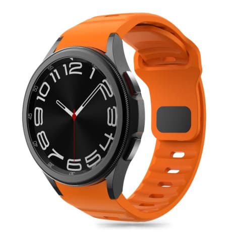 Tech-Protect Silicone Line remienok na Samsung Galaxy Watch 4 / 5 / 5 Pro / 6 / 7 / FE, orange 1