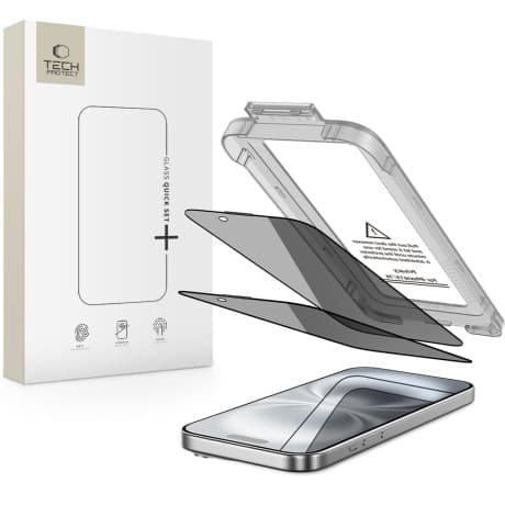 Tech-Protect Quick Set Spy 2x ochranné sklo na iPhone 15 / 16 1