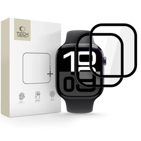 Tech-Protect Glass Flex 2x ochranné sklo na Apple Watch 10 (46mm), čierne 1